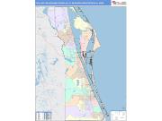 Palm Bay-Melbourne-Titusville <br /> Wall Map <br /> Color Cast Style 2025 Map