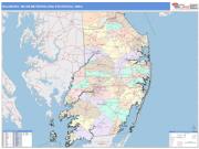 Salisbury <br /> Wall Map <br /> Color Cast Style 2025 Map