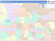 San Fernando Valley <br /> Wall Map <br /> Color Cast Style 2025 Map