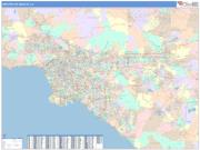 Greater Los Angeles <br /> Wall Map <br /> Color Cast Style 2025 Map