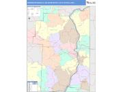 Antelope Valley-High Desert <br /> Wall Map <br /> Color Cast Style 2025 Map