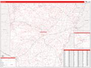 Arkansas <br /> Wall Map <br /> Zip Code <br /> Red Line Style 2025 Map