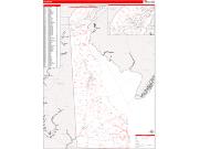 Delaware <br /> Wall Map <br /> Zip Code <br /> Red Line Style 2025 Map