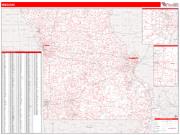 Missouri <br /> Wall Map <br /> Zip Code <br /> Red Line Style 2025 Map