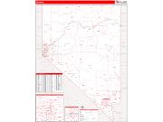 Nevada <br /> Wall Map <br /> Zip Code <br /> Red Line Style 2025 Map