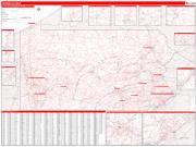 Pennsylvania <br /> Wall Map <br /> Zip Code <br /> Red Line Style 2025 Map