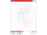 Anchorage <br /> Wall Map <br /> Zip Code <br /> Red Line Style 2025 Map