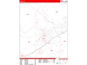 Auburn <br /> Wall Map <br /> Zip Code <br /> Red Line Style 2025 Map