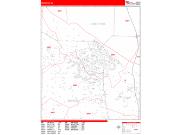 Decatur <br /> Wall Map <br /> Zip Code <br /> Red Line Style 2025 Map