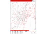 Mobile <br /> Wall Map <br /> Zip Code <br /> Red Line Style 2025 Map