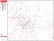 Tuscaloosa <br /> Wall Map <br /> Zip Code <br /> Red Line Style 2025 Map