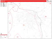 Conway <br /> Wall Map <br /> Zip Code <br /> Red Line Style 2025 Map