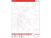 Fort Smith <br /> Wall Map <br /> Zip Code <br /> Red Line Style 2025 Map