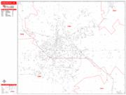 Jonesboro <br /> Wall Map <br /> Zip Code <br /> Red Line Style 2025 Map