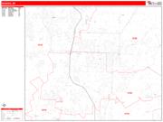 Rogers <br /> Wall Map <br /> Zip Code <br /> Red Line Style 2025 Map