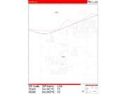 Buckeye <br /> Wall Map <br /> Zip Code <br /> Red Line Style 2025 Map