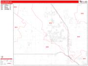 Casa Grande <br /> Wall Map <br /> Zip Code <br /> Red Line Style 2025 Map