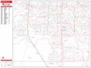 Chandler <br /> Wall Map <br /> Zip Code <br /> Red Line Style 2025 Map