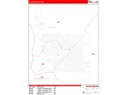 Lake Havasu City <br /> Wall Map <br /> Zip Code <br /> Red Line Style 2025 Map