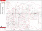 Mesa <br /> Wall Map <br /> Zip Code <br /> Red Line Style 2025 Map