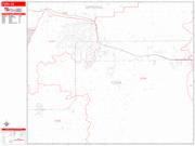 Yuma <br /> Wall Map <br /> Zip Code <br /> Red Line Style 2025 Map