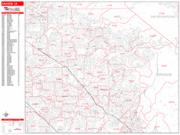 Anaheim <br /> Wall Map <br /> Zip Code <br /> Red Line Style 2025 Map