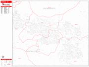 Antioch <br /> Wall Map <br /> Zip Code <br /> Red Line Style 2025 Map