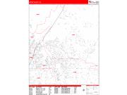 Apple Valley <br /> Wall Map <br /> Zip Code <br /> Red Line Style 2025 Map