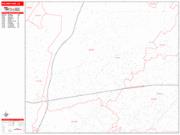 Baldwin Park <br /> Wall Map <br /> Zip Code <br /> Red Line Style 2025 Map