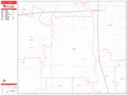 Bellflower <br /> Wall Map <br /> Zip Code <br /> Red Line Style 2025 Map