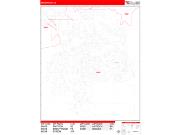 Brentwood <br /> Wall Map <br /> Zip Code <br /> Red Line Style 2025 Map