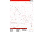 Burbank <br /> Wall Map <br /> Zip Code <br /> Red Line Style 2025 Map