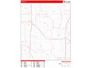 Carson <br /> Wall Map <br /> Zip Code <br /> Red Line Style 2025 Map