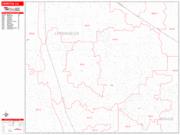 Cerritos <br /> Wall Map <br /> Zip Code <br /> Red Line Style 2025 Map