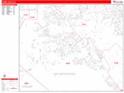 Chino Hills <br /> Wall Map <br /> Zip Code <br /> Red Line Style 2025 Map