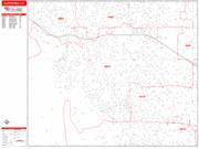 Cupertino <br /> Wall Map <br /> Zip Code <br /> Red Line Style 2025 Map