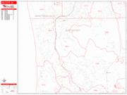 Daly City <br /> Wall Map <br /> Zip Code <br /> Red Line Style 2025 Map