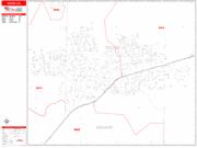 Davis <br /> Wall Map <br /> Zip Code <br /> Red Line Style 2025 Map
