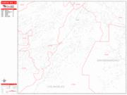 Diamond Bar <br /> Wall Map <br /> Zip Code <br /> Red Line Style 2025 Map