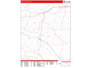 East Los Angeles <br /> Wall Map <br /> Zip Code <br /> Red Line Style 2025 Map