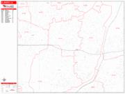 El Monte <br /> Wall Map <br /> Zip Code <br /> Red Line Style 2025 Map