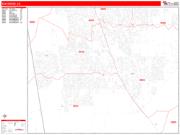 Elk Grove <br /> Wall Map <br /> Zip Code <br /> Red Line Style 2025 Map