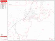 Fairfield <br /> Wall Map <br /> Zip Code <br /> Red Line Style 2025 Map
