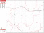 Hawthorne <br /> Wall Map <br /> Zip Code <br /> Red Line Style 2025 Map