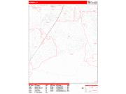 Hesperia <br /> Wall Map <br /> Zip Code <br /> Red Line Style 2025 Map