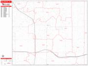 Inglewood <br /> Wall Map <br /> Zip Code <br /> Red Line Style 2025 Map