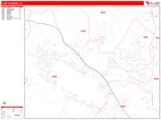 Lake Elsinore <br /> Wall Map <br /> Zip Code <br /> Red Line Style 2025 Map