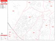 Lake Forest <br /> Wall Map <br /> Zip Code <br /> Red Line Style 2025 Map