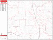 Lakewood <br /> Wall Map <br /> Zip Code <br /> Red Line Style 2025 Map