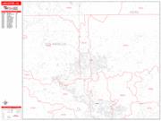 Lancaster <br /> Wall Map <br /> Zip Code <br /> Red Line Style 2025 Map